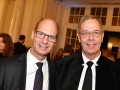 Philippe Eckert, directeur du CHUV et Serge Leyvraz, président de Fond'Action contre le cancer. © Valdemar VERISSIMO